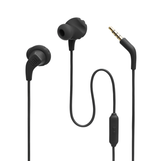 JBL Endurance Run 2 Wired - Black - Waterproof Wired Sports In-Ear Headphones - Detailshot 4 image number null